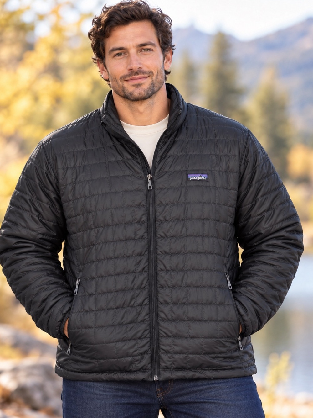 Patagonia Men's Black Quilted Lightweight Puffer Jacket size xxl